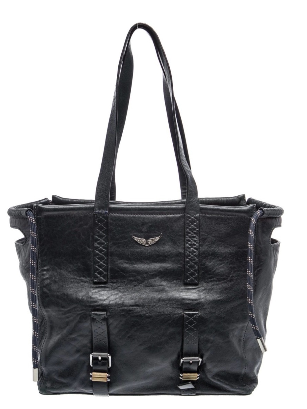 Zadig & Voltaire Bianca Crush Black Leather Bag